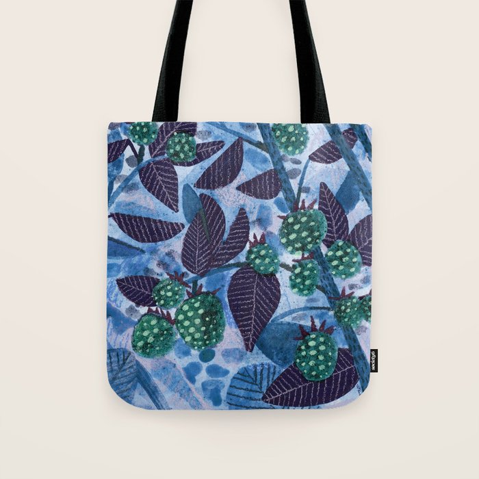 In Season in Blue Raspberry & Teal Tote Bag Gallery Image 1
