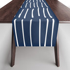 Boho Wall Art, Colour Prints, Navy Blue, Line Art Table Runner Gallery Image 1