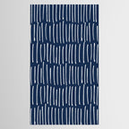Boho Wall Art, Colour Prints, Navy Blue, Line Art Tablecloth Gallery Image 2