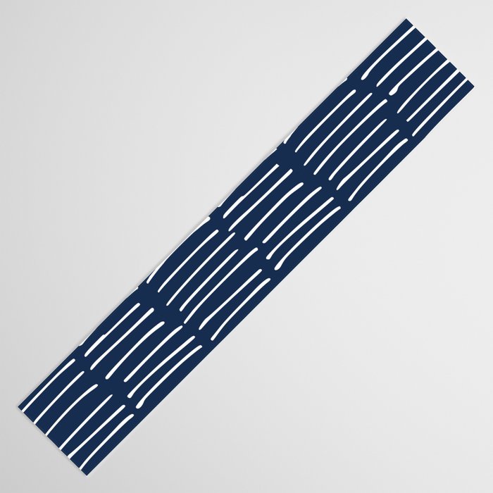 Boho Wall Art, Colour Prints, Navy Blue, Line Art Table Runner Gallery Image 3