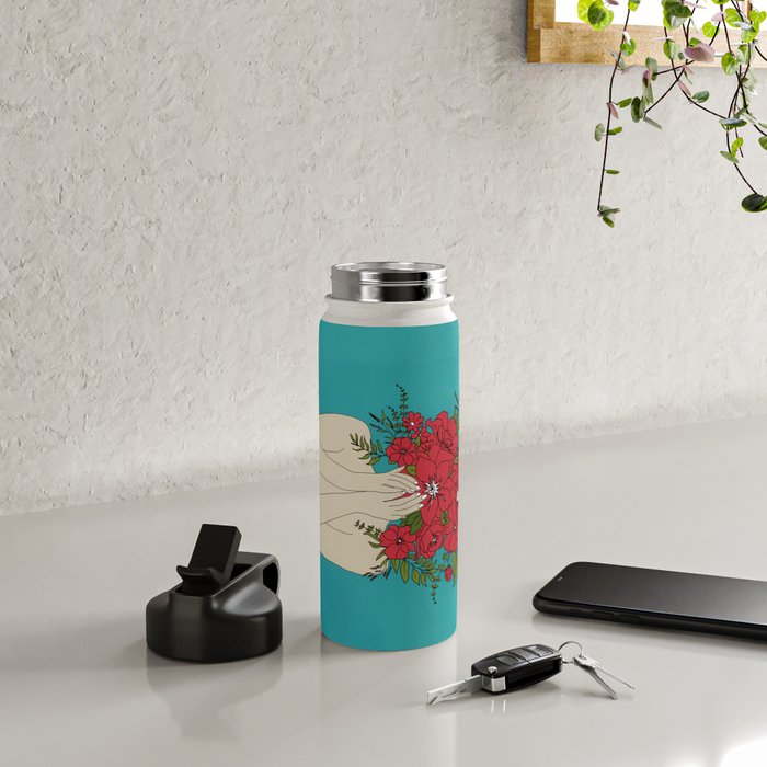 Blooming Red Water Bottle Gallery Image 4