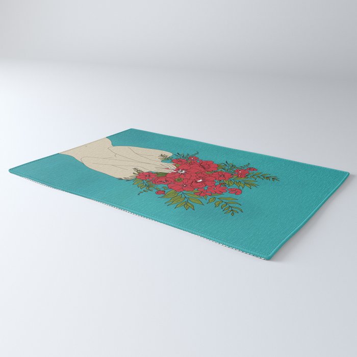 Blooming Red Rug Gallery Image 3