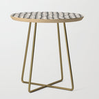 Triangles / Black & White Pattern Side Table Gallery Image 1