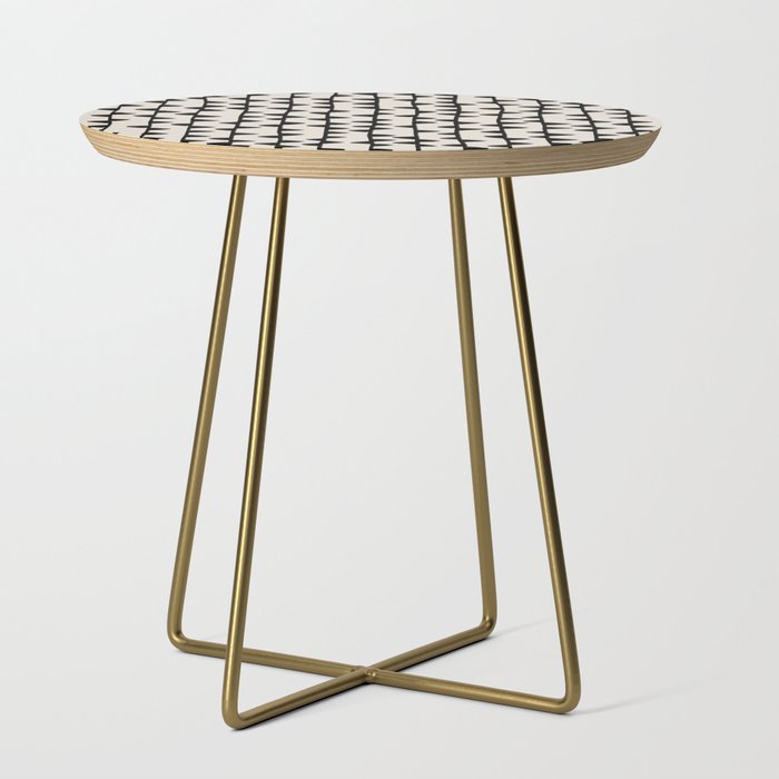 Triangles / Black & White Pattern Side Table Gallery Image 1