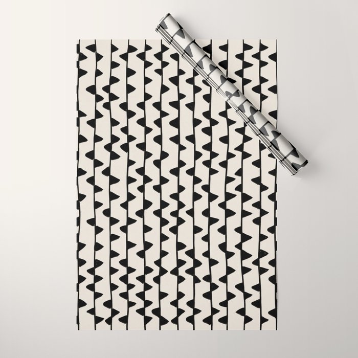 Triangles / Black & White Pattern Wrapping Paper Gallery Image 1