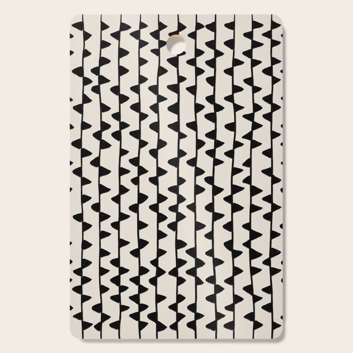 Triangles / Black & White Pattern Cutting Board Gallery Image 1