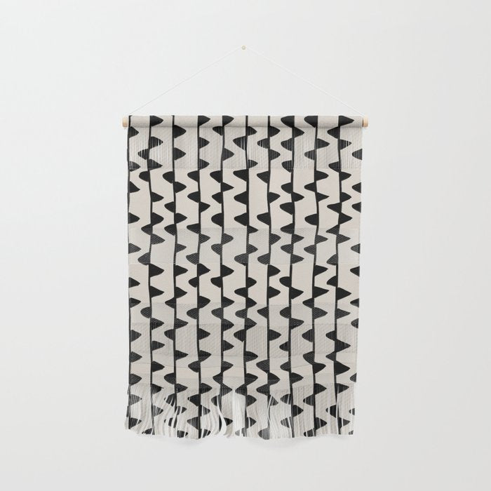 Triangles / Black & White Pattern Wall Hanging Gallery Image 1