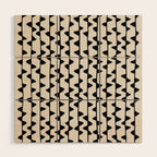 Triangles / Black & White Pattern Wood Wall Art Gallery Image 1