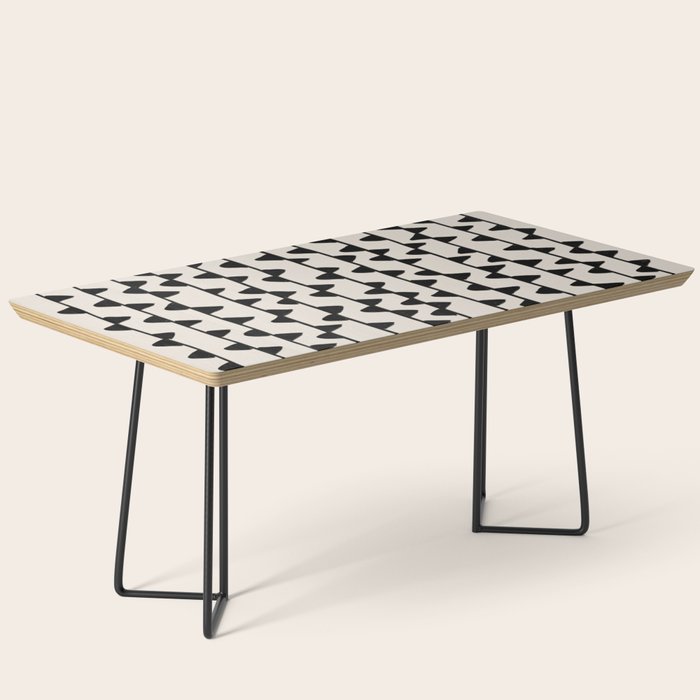 Triangles / Black & White Pattern Coffee Table Gallery Image 1