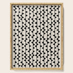 Triangles / Black & White Pattern Serving Tray Gallery Image 1