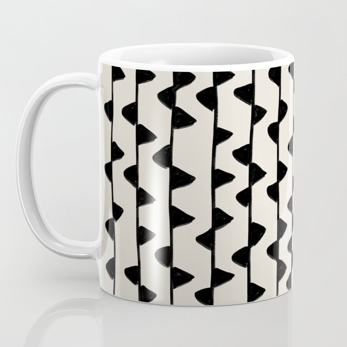 Triangles / Black & White Pattern Coffee Mug Gallery Image 3