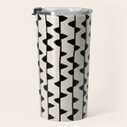 Triangles / Black & White Pattern Travel Mug Gallery Image 3