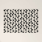 Triangles / Black & White Pattern Welcome Mat Gallery Image 1