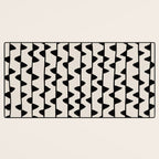 Triangles / Black & White Pattern Desk Mat Gallery Image 3