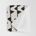 Triangles / Black & White Pattern Throw Blanket Gallery Image 3