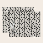 Triangles / Black & White Pattern Placemat Gallery Image 1