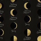 The Lunar Cycle â¢ Phases of the Moon - Black & Gold Palette Coffee Mug Gallery Image 2