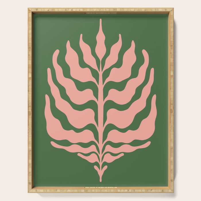 Cosmos: Matisse Leaf | Color Series I Serving Tray Gallery Image 1