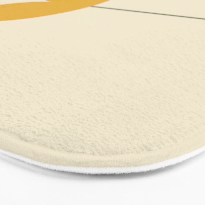 Vintage Tulip Minimalism - Yellow Bath Mat Gallery Image 3