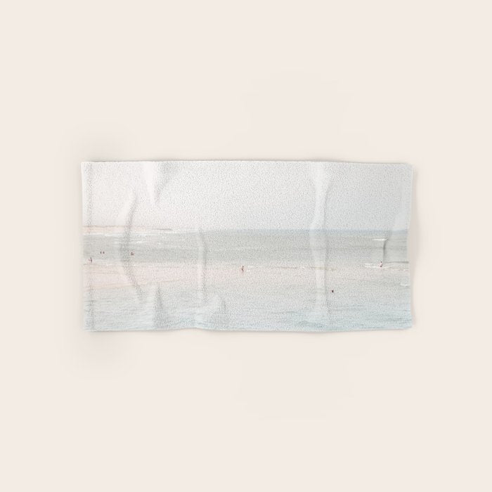 At the Seaside (three) - minimal beach series by Ingrid Beddoes Bath Towel Gallery Image 1