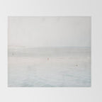 At the Seaside (three) - minimal beach series by Ingrid Beddoes Throw Blanket Gallery Image 2