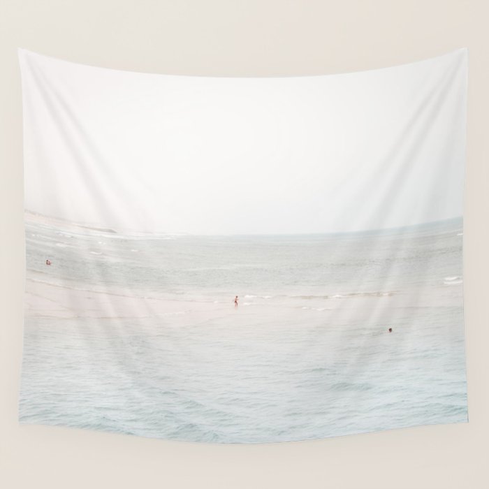 At the Seaside (three) - minimal beach series by Ingrid Beddoes Wall Tapestry