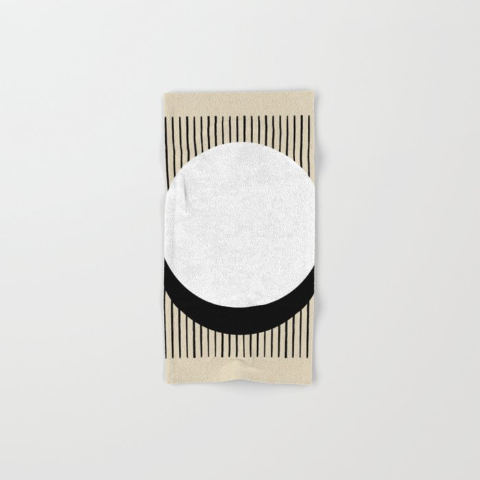Circle black and white Stripes Bath Towel Gallery Image 1