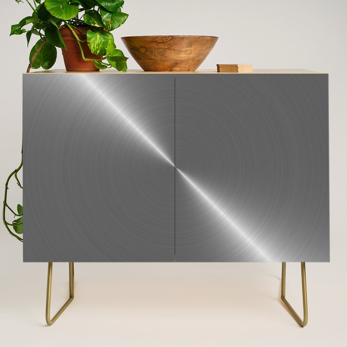 Bright Polished Titanium Metal Credenza Gallery Image 1