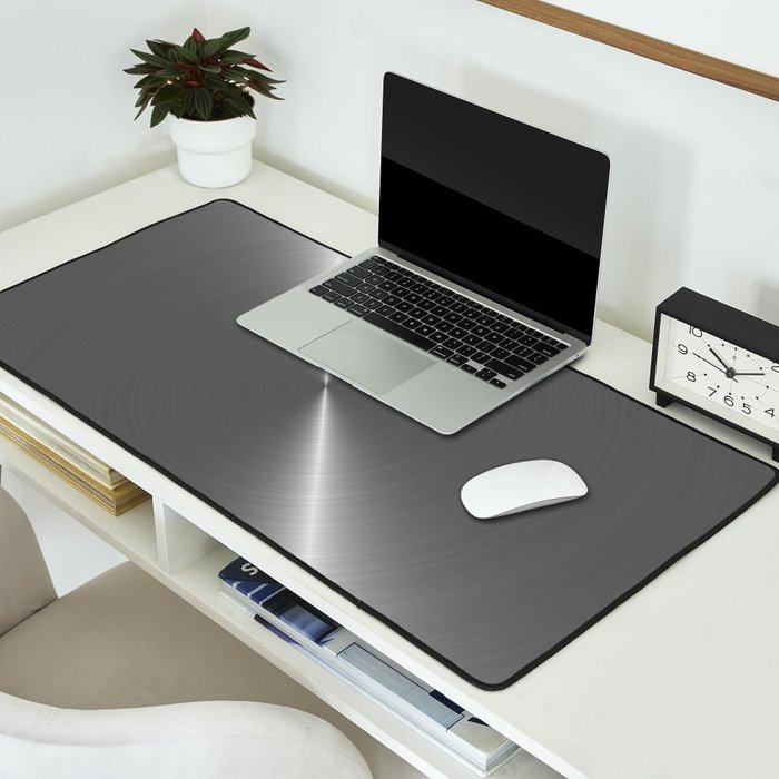 Bright Polished Titanium Metal Desk Mat Gallery Image 2