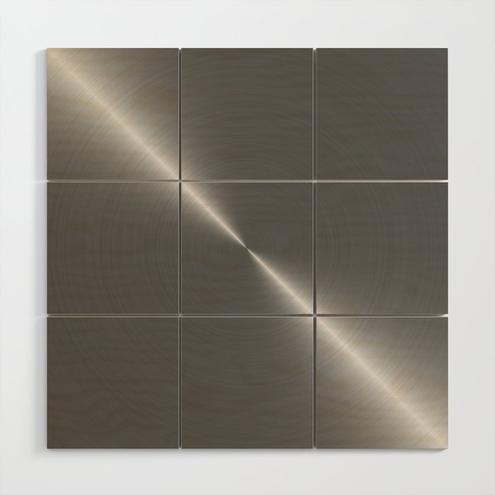 Bright Polished Titanium Metal Wood Wall Art Gallery Image 1