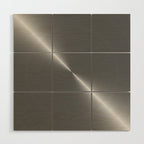 Bright Polished Titanium Metal Wood Wall Art Gallery Image 1