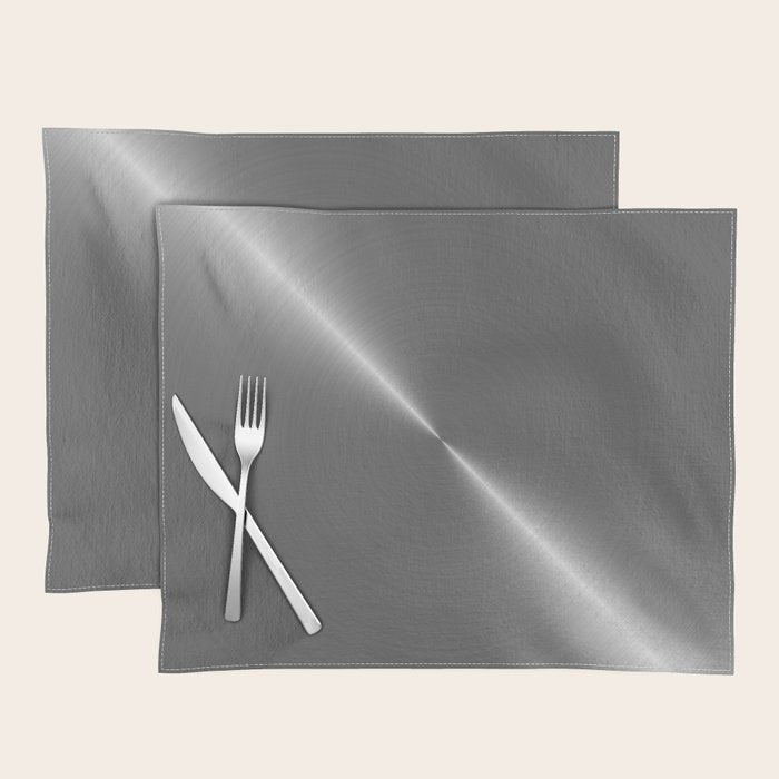 Bright Polished Titanium Metal Placemat Gallery Image 1
