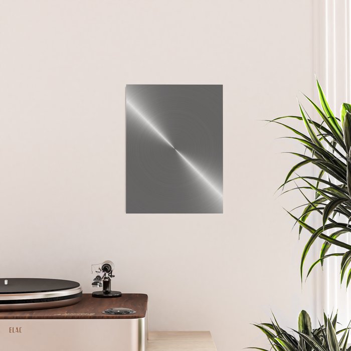 Bright Polished Titanium Metal Poster Gallery Image 2