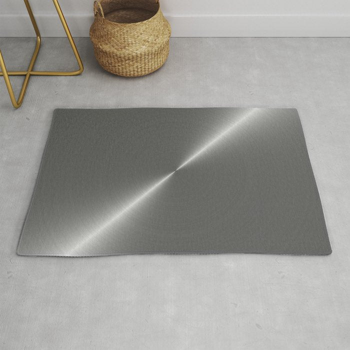 Bright Polished Titanium Metal Rug Gallery Image 1