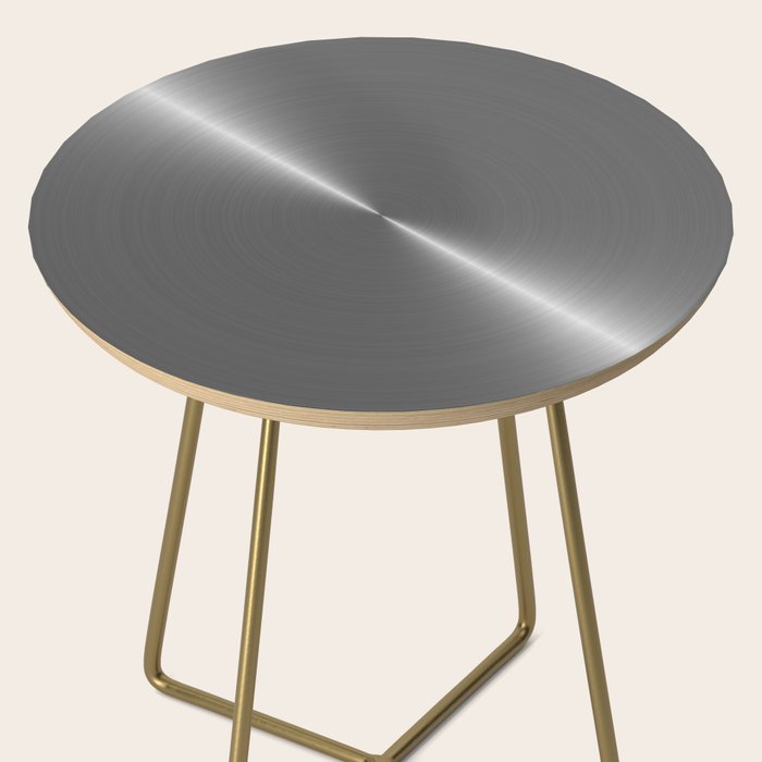 Bright Polished Titanium Metal Side Table Gallery Image 2