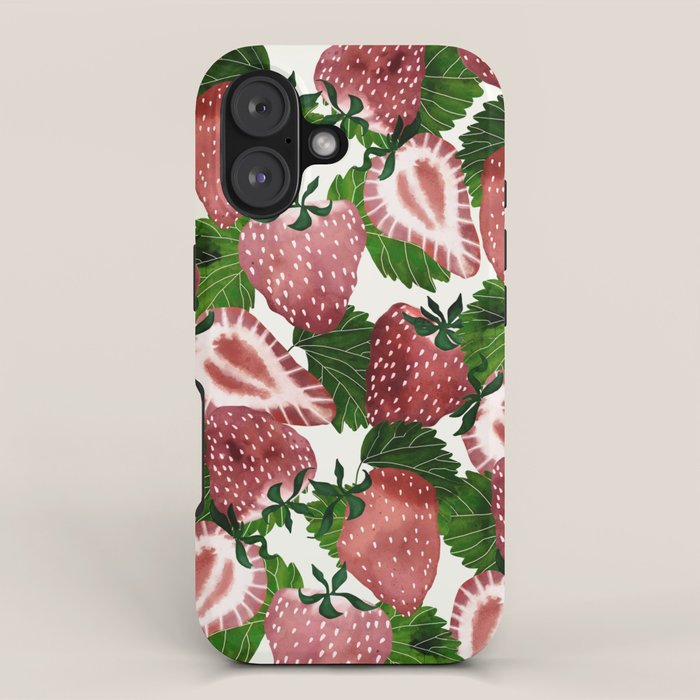 strawberry watercolor iPhone Case Gallery Image 1