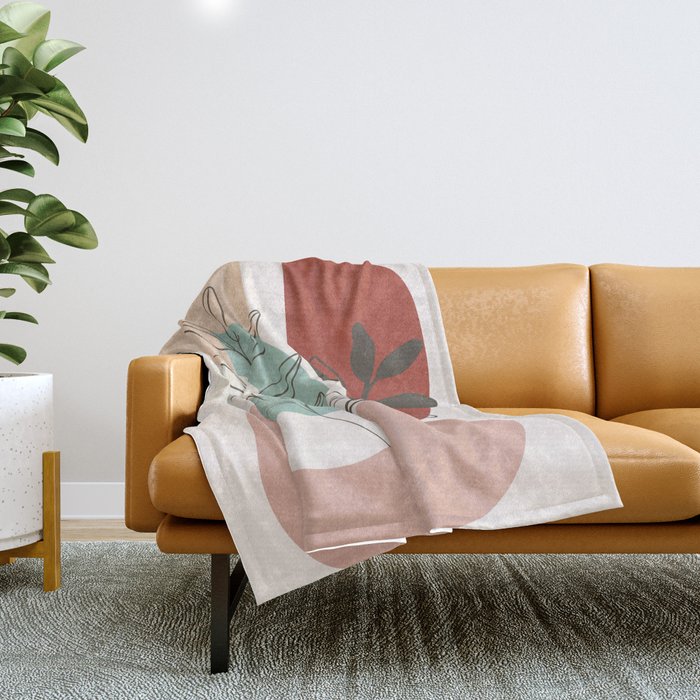 Leaf Design 06 Throw Blanket Gallery Image 1