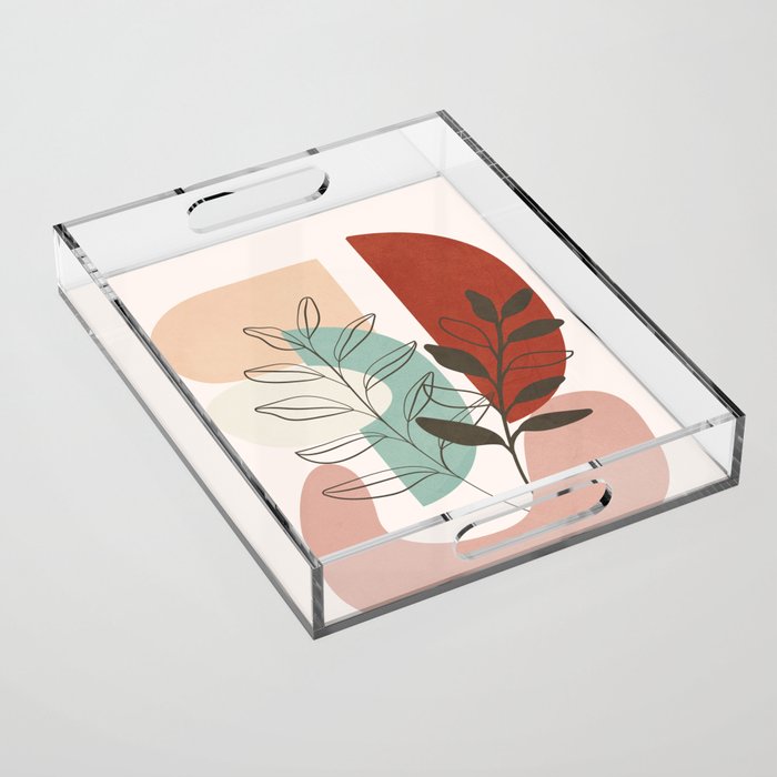 Leaf Design 06 Acrylic Tray Gallery Image 1