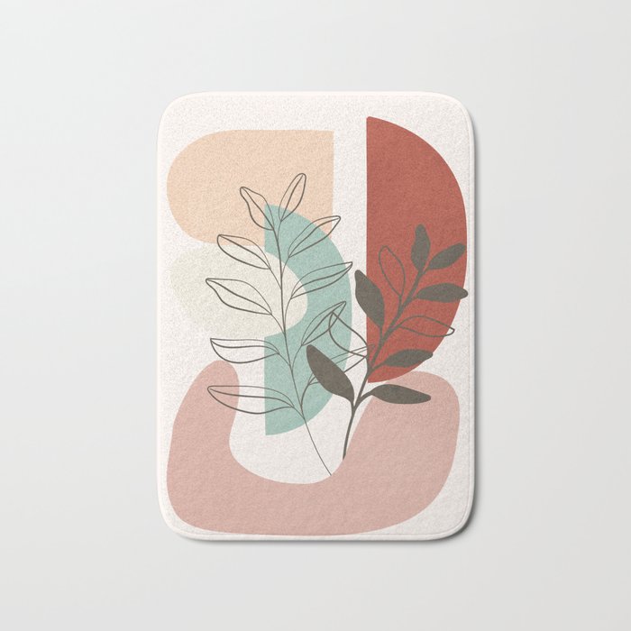 Leaf Design 06 Bath Mat Gallery Image 1