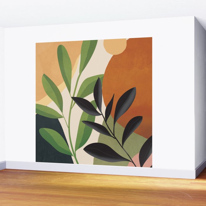 Abstract Sun Rays on the Branches 01 Wall Mural Gallery Image 2
