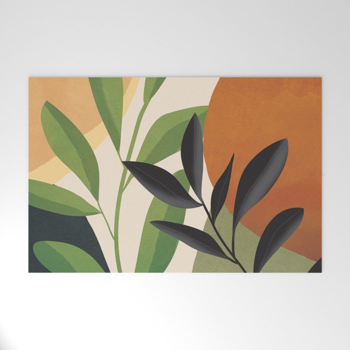 Abstract Sun Rays on the Branches 01 Welcome Mat Gallery Image 1