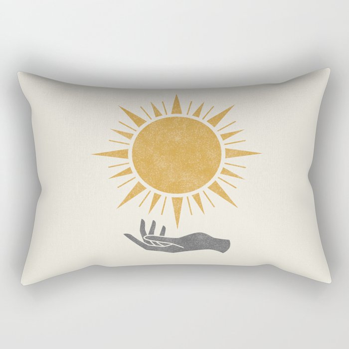 Sunburst Hand Rectangular Pillow Gallery Image 1