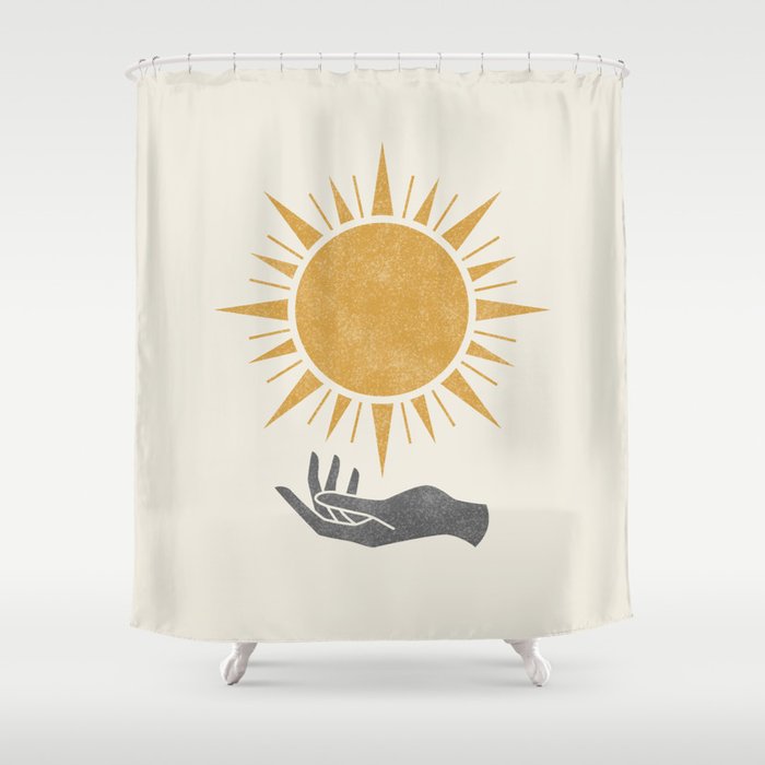Sunburst Hand Shower Curtain Gallery Image 1