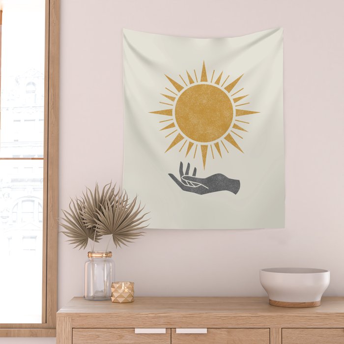 Sunburst Hand Wall Tapestry Gallery Image 2