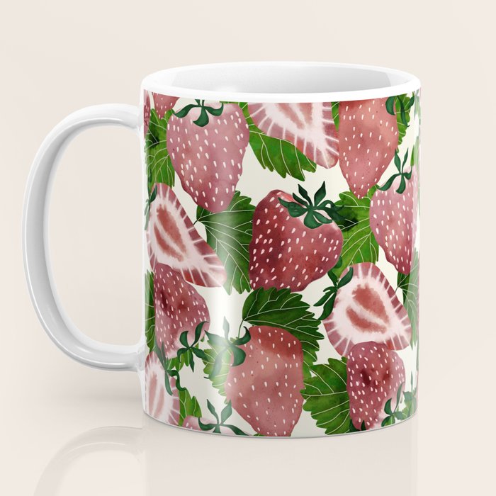 strawberry watercolor Coffee Mug Gallery Image 3
