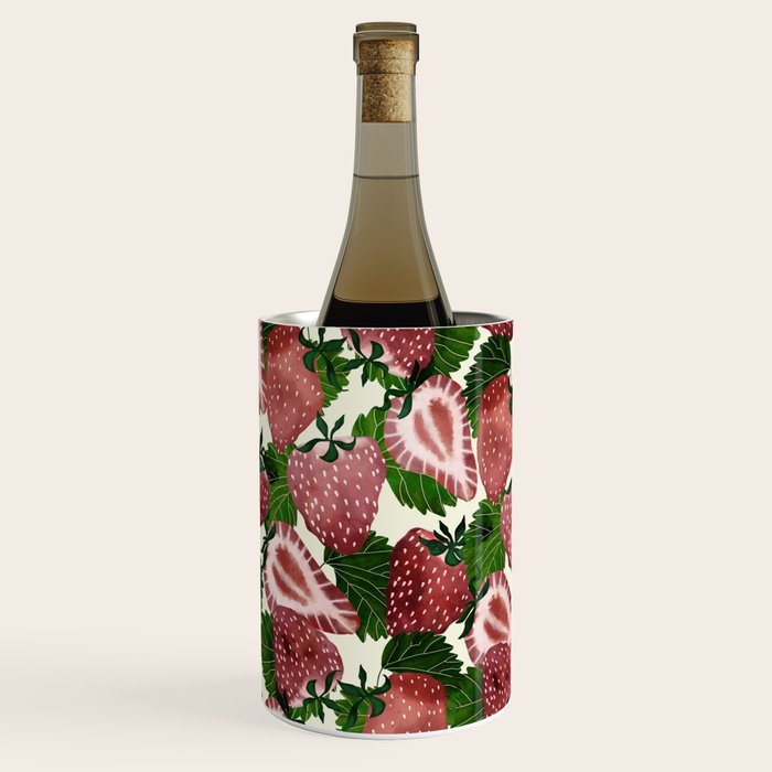 strawberry watercolor Wine Chiller Gallery Image 1