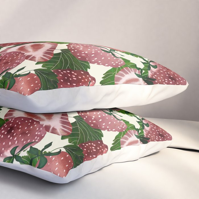 strawberry watercolor Pillow Sham Gallery Image 3