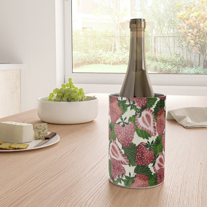strawberry watercolor Wine Chiller Gallery Image 4