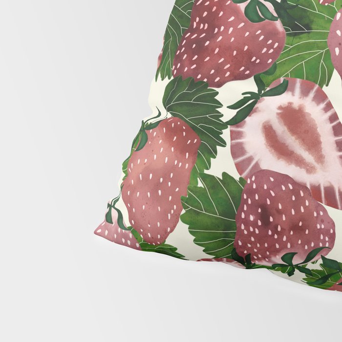 strawberry watercolor Pillow Sham Gallery Image 4
