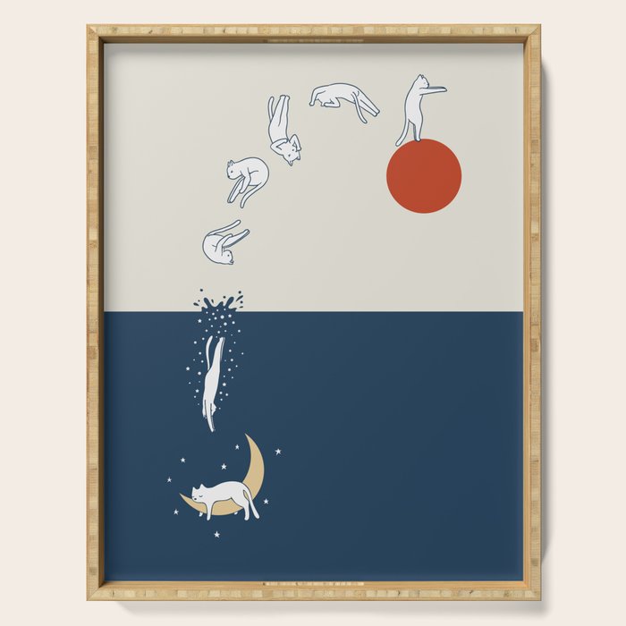 Cat Landscape 37 Serving Tray Gallery Image 1